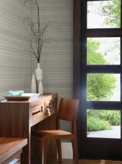 New Origins Tapestry Stitch Wallpaper - Linen