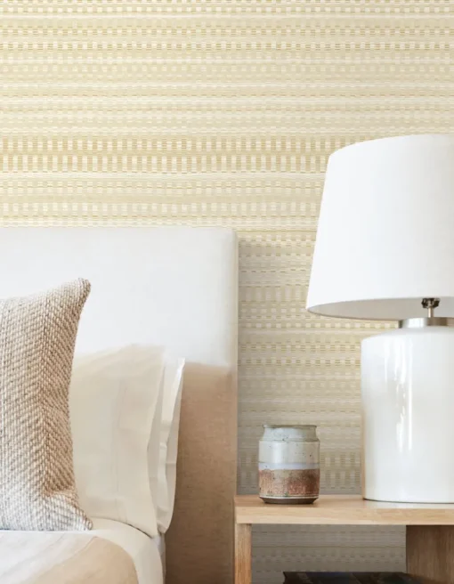 New Origins Tapestry Stitch Wallpaper - Mustard