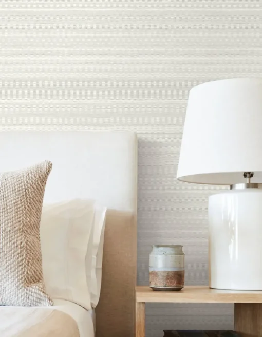 New Origins Tapestry Stitch Wallpaper - Grey