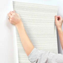 New Origins Tapestry Stitch Wallpaper - Grey