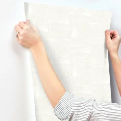New Origins Tapestry Stitch Wallpaper - Linen