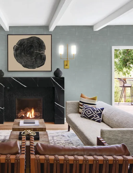 New Origins Wicker Dot Wallpaper - Slate Blue