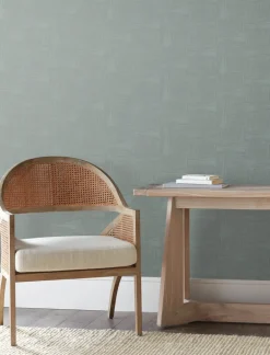 New Origins Wicker Dot Wallpaper - Slate Blue