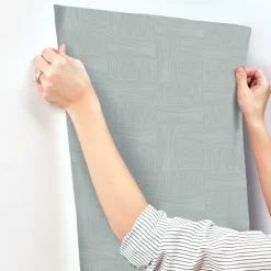 New Origins Wicker Dot Wallpaper - Slate Blue