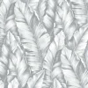 NextWall Baha Banana Leaves Peel & Stick Wallpaper - Gray