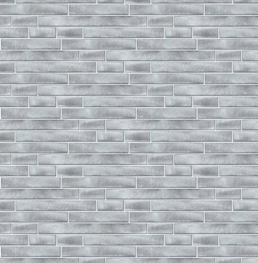 NextWall Brushed Metal Tile Peel & Stick Wallpaper - Silver