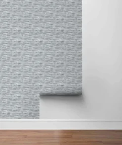 NextWall Brushed Metal Tile Peel & Stick Wallpaper - Silver