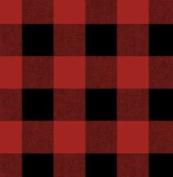 NextWall Buffalo Plaid Peel & Stick Wallpaper - Red & Black