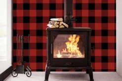 NextWall Buffalo Plaid Peel & Stick Wallpaper - Red & Black