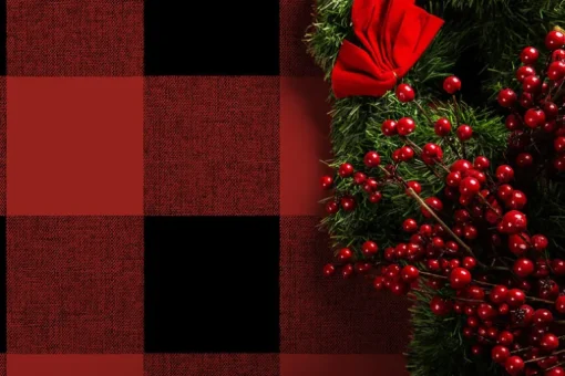 NextWall Buffalo Plaid Peel & Stick Wallpaper - Red & Black