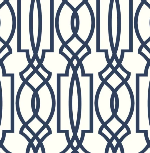NextWall Deco Lattice Peel & Stick Wallpaper - Navy Blue