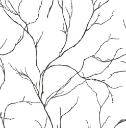 NextWall Delicate Branches Peel & Stick Wallpaper - Black