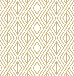 NextWall Diamond Geometric Peel & Stick Wallpaper - Gold