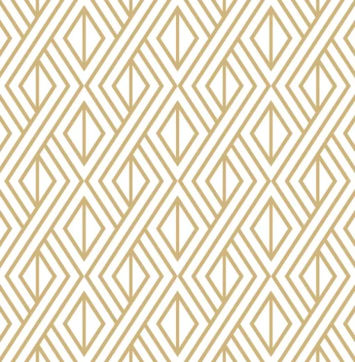NextWall Diamond Geometric Peel & Stick Wallpaper - Gold