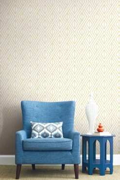 NextWall Diamond Geometric Peel & Stick Wallpaper - Gold