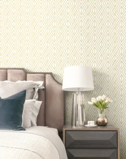 NextWall Diamond Geometric Peel & Stick Wallpaper - Gold