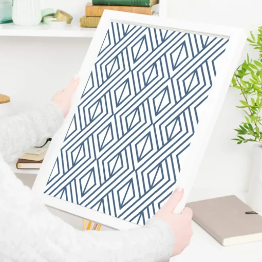 NextWall Diamond Geometric Peel & Stick Wallpaper - Blue