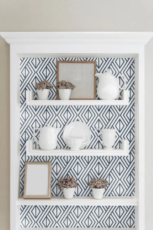 NextWall Diamond Geometric Peel & Stick Wallpaper - Blue
