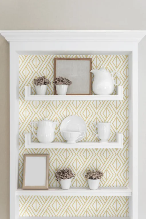 NextWall Diamond Geometric Peel & Stick Wallpaper - Gold