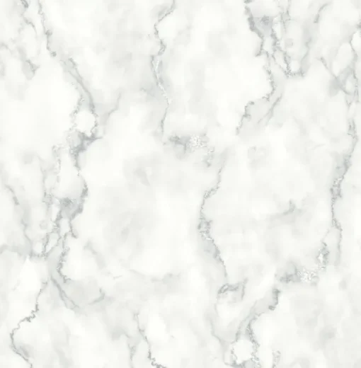 NextWall Faux Marble Peel & Stick Wallpaper - Silver