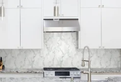 NextWall Faux Marble Peel & Stick Wallpaper - Silver