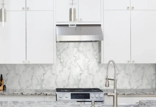 NextWall Faux Marble Peel & Stick Wallpaper - Silver