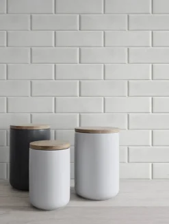 NextWall Faux Subway Tile Peel & Stick Wallpaper - White