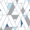 NextWall Kaleidoscope Peel & Stick Wallpaper - Blue & Gray