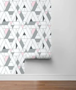 NextWall Kaleidoscope Peel & Stick Wallpaper - Pink