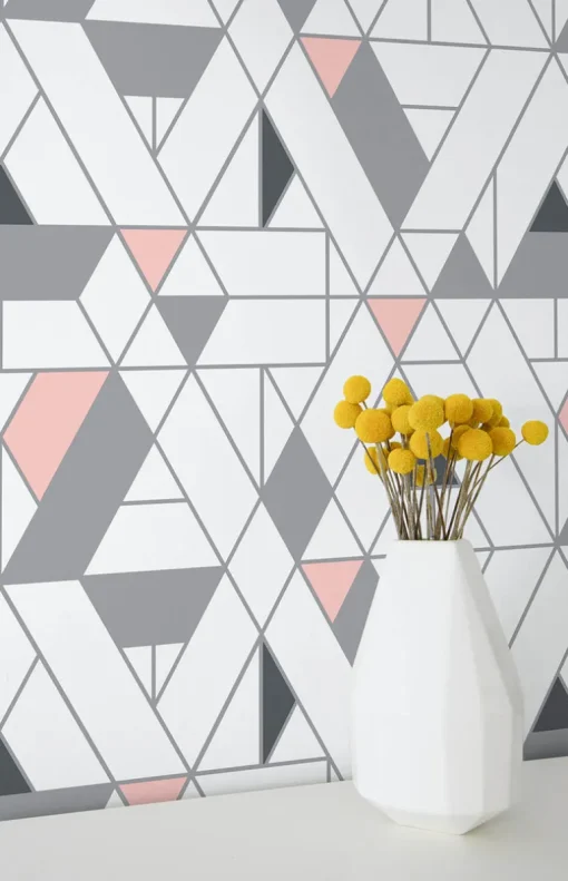NextWall Kaleidoscope Peel & Stick Wallpaper - Pink