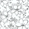 NextWall Linework Floral Peel & Stick Wallpaper - Black & White