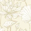 NextWall Lotus Floral Peel & Stick Wallpaper - Gold