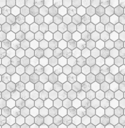 NextWall Marble Hexagon Peel & Stick Wallpaper - Light Grey