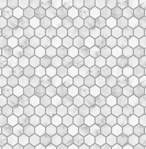 NextWall Marble Hexagon Peel & Stick Wallpaper - Light Grey