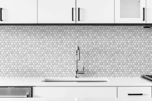 NextWall Marble Hexagon Peel & Stick Wallpaper - Light Grey