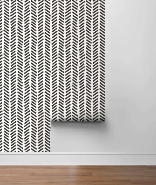 NextWall Mod Chevron Peel & Stick Wallpaper - Black & White