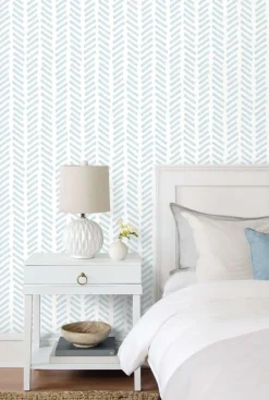 NextWall Mod Chevron Peel & Stick Wallpaper - Blue