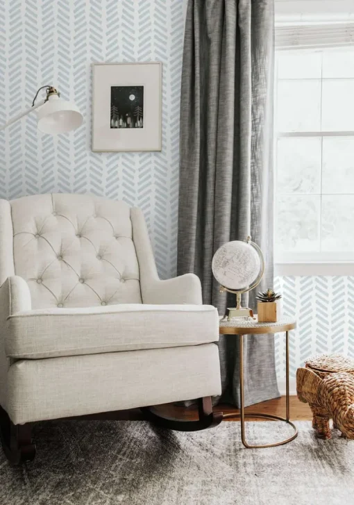 NextWall Mod Chevron Peel & Stick Wallpaper - Blue