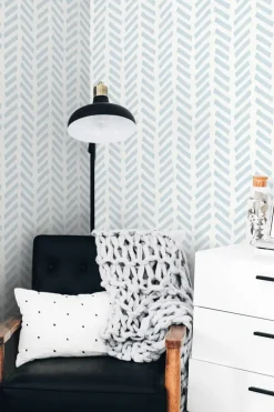 NextWall Mod Chevron Peel & Stick Wallpaper - Blue