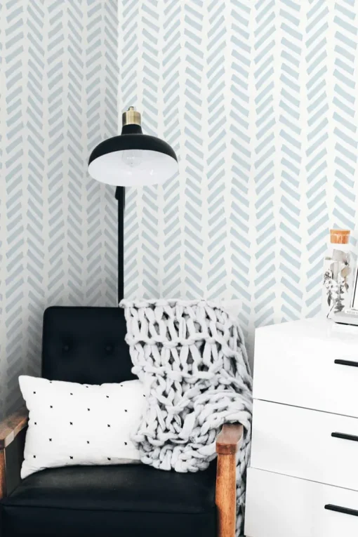 NextWall Mod Chevron Peel & Stick Wallpaper - Blue