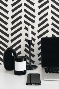NextWall Mod Chevron Peel & Stick Wallpaper - Black & White