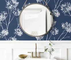 NextWall One O'Clocks Peel & Stick Wallpaper - Blue