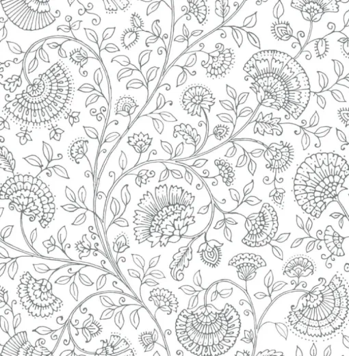 NextWall Paisley Trail Peel & Stick Wallpaper - Gray