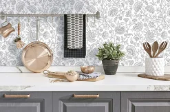 NextWall Paisley Trail Peel & Stick Wallpaper - Gray