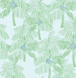 NextWall Palm Beach Peel & Stick Wallpaper - Teal Blue
