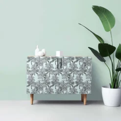 NextWall Palm Beach Peel & Stick Wallpaper - Black & Blue