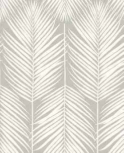 NextWall Palm Silhouette Peel & Stick Wallpaper - Gray
