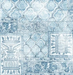 NextWall Patchwork Peel & Stick Wallpaper - Blue