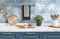 NextWall Patchwork Peel & Stick Wallpaper - Blue