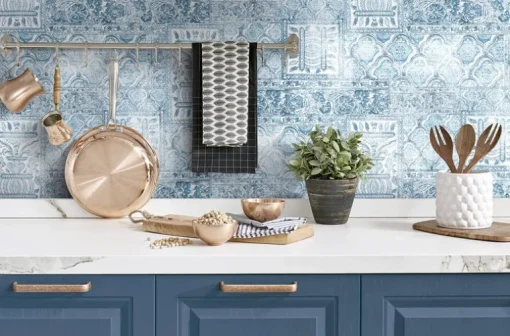NextWall Patchwork Peel & Stick Wallpaper - Blue